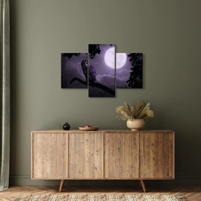 Tablou - Bufniță de noapte, violet (90x60 cm)