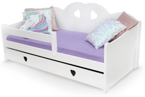 Pat pentru copii Tosia 80x160 cm Saltele: Saltea EASYSOFT 8 cm, Lamele de pat: Fără lamele
