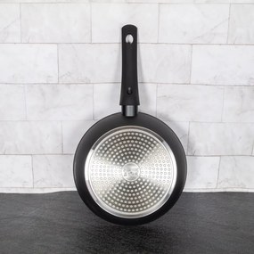 Set oale si tigai Royalty Line FD10, 10 piese, Aluminiu turnat, Acoperire din marmura Greblon, Inductie, Negru