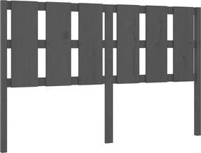vidaXL Tăblie de pat, gri, 155,5x4x100 cm, lemn masiv de pin