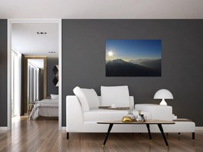Tablou - Deasupra vârfurilor de munți (90x60 cm)
