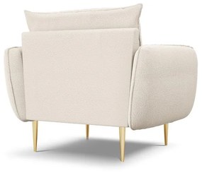 Fotoliu tapitat Vienna plusat/picioare gold – L95 x l92 x h95 cm