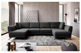 Colțar Larco 362cm negru