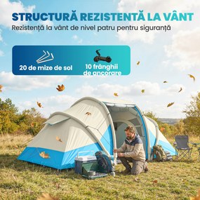 Outsunny Cort gonflabil rapid de montat, refugiu de aer, cort de camping | Aosom Romania