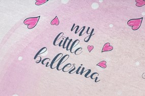 BAMBINO 2161covor lavabil Balerina, pisicuta pentru copii anti-alunecare - roz - SECUNDAR-COTATI PRODUSUL