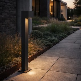 Lampă industrială de exterior, cu stativ, gri închis, 80 cm, IP44 - Baleno