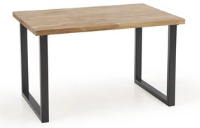Masa de bucaterie Radus 140 x 85 cm, lemn natural / negru