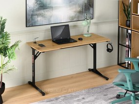Masă PC Matts 140 (stejar + negru). 1109791