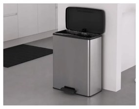 Coș de gunoi din plastic cu pedală 65 l Rectangular - Curver