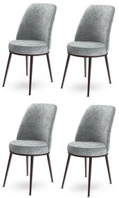 Set de scaune de sufragerie Dexa Grey and Brown, 4buc., 4 buc
