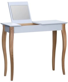 Masă de toaletă cu oglindă Ragaba Dressing Table, lungime 85 cm, gri deschis