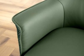 Set 2 scaune Pivotante, Piele Naturala LE GRAND verde