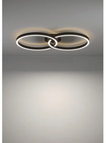 Plafonieră LED RGBW dimabilă Eglo 900955 AMANDOLO 19,5W/230V negru + telecomandă