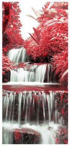 Fototapeta pentru ușă - tufiș cu cascada (95x205cm)