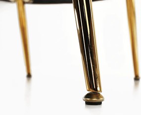 Fotoliu în stil Art-deco, catifea Velvet roz/crom auriu, NOBLIN