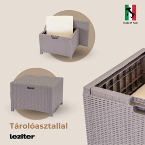 Set de mobilier de grădină Venus Big cu 6 locuri, culoare cappuccino