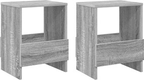 vidaXL Raft pentru reviste 2 pcs Gri Sonoma 35 x 30 x 45 cm