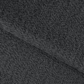 Colțar gri închis extensibil cu tapițerie din țesătură bouclé (cu colț pe partea dreaptă/în formă de "U") Feraria – ELTAP