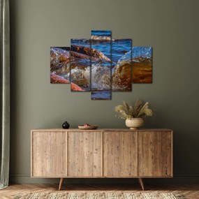 Tablou detailat - apa între pietre (150x105 cm)