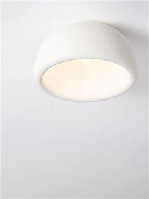 Lustra aplicata tavan cu textura granulata Davo 43cm, alb piatra