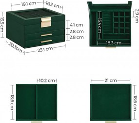 Cutie Bijuterii, MDF, Verde