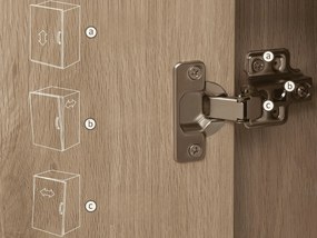 Comoda inalta VALMOR 120x75 cm, decor stejar