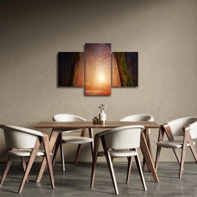 Tablou cu pădurea toamna în ceață (90x60 cm)