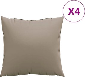 vidaXL Perne de canapea, 4 buc., taupe, 40x40 cm, textil