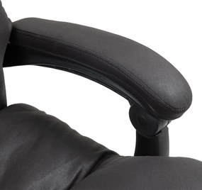 Vinsetto Scaun de birou cu funcție de masaj, încălzit, înclinabil, din piele sintetică, 65x72x109-117cm, Negru | Aosom Romania
