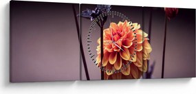 Tablou - Floare (cu ceas) (90x30 cm)