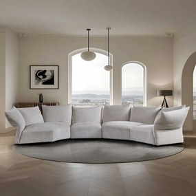 Canapea semirotunda dumonde cu șezut confortabil din spumă HR Vogue 460x131 cm