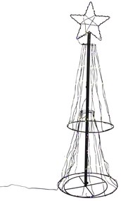 Lampă de podea de Crăciun Neagră Brad 150cm incl. LED RGB cu Timer IP44 - Ugoku