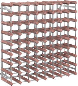 vidaXL Suport sticle de vin, 72 sticle, maro, lemn masiv de pin
