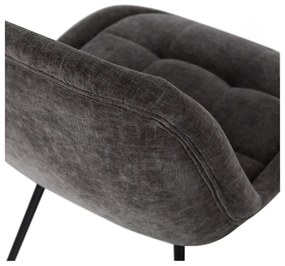 Scaune de dining gri 2 buc. din catifea Crate – WOOOD