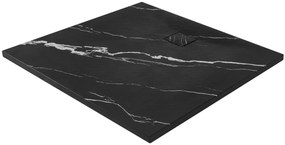 Cadita de dua Magnum Carrara neagra 90x90