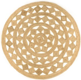 vidaXL Covor manual din iută împletită, 210 cm