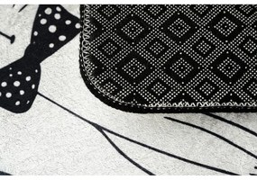 Covoraș de baie alb/negru 60x40 cm Little Cats - Foutastic