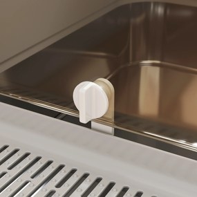 Litieră pentru Pisici PawHut XXL din Oțel Inoxidabil cu Capac Rabatabil la 90° Gri | Aosom Romania