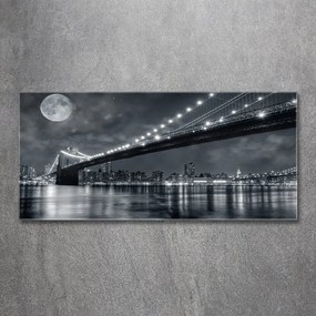 Tablou sticlă acrilică Podul brooklyn