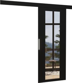 Usa glisanta cu oglinda, Brit, ADRK Furniture (Culoare: Alb, Latime: 86 cm)