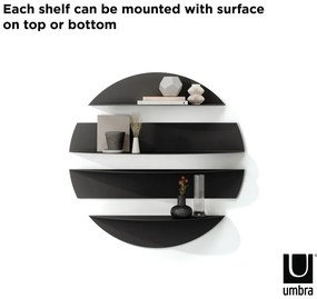 Rafturi negre 4 buc. din metal 76 cm Solis – Umbra