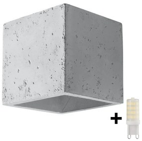 Aplică LED MURO 1xG9/3,5W/230V beton Brilagi