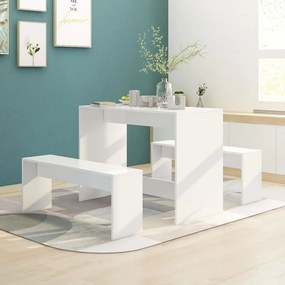 809476 vidaXL Set mobilier de bucătărie, 3 piese, alb, PAL