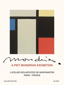 Reproducere Illustration Special Edition Piet Mondrain Exhibition (No. 3027) - Piet Mondrian