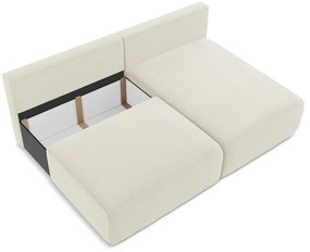 Colțar crem extensibil/cu spațiu de depozitare (cu colț pe partea dreaptă) Kalena – Makamii