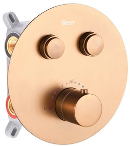 Set de duș incastrat Rea LUNGO COPPER BRUSH + BOX cu termostat