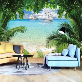 Fototapet - Corabie pe ocean (152,5x104 cm)