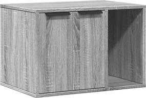 vidaXL Cutie litieră pisici sonoma gri 60x40x40 cm lemn prelucrat