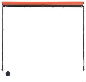 Copertina retractabila cu LED, portocaliu si maro, 100 x 150 cm portocaliu si maro, 100 x 150 cm