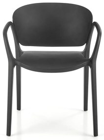 Scaun din plastic negru K491